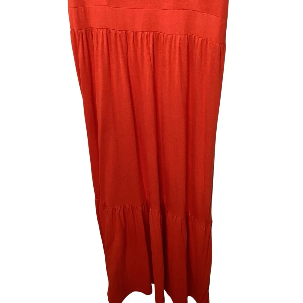 Anthology Maxi‎ Dress Sz 14 Orange Prairie Boho Festival Lace Stretchy New